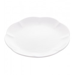 Prato 20cm Para Sobremesa De Porcelana Wave Branco